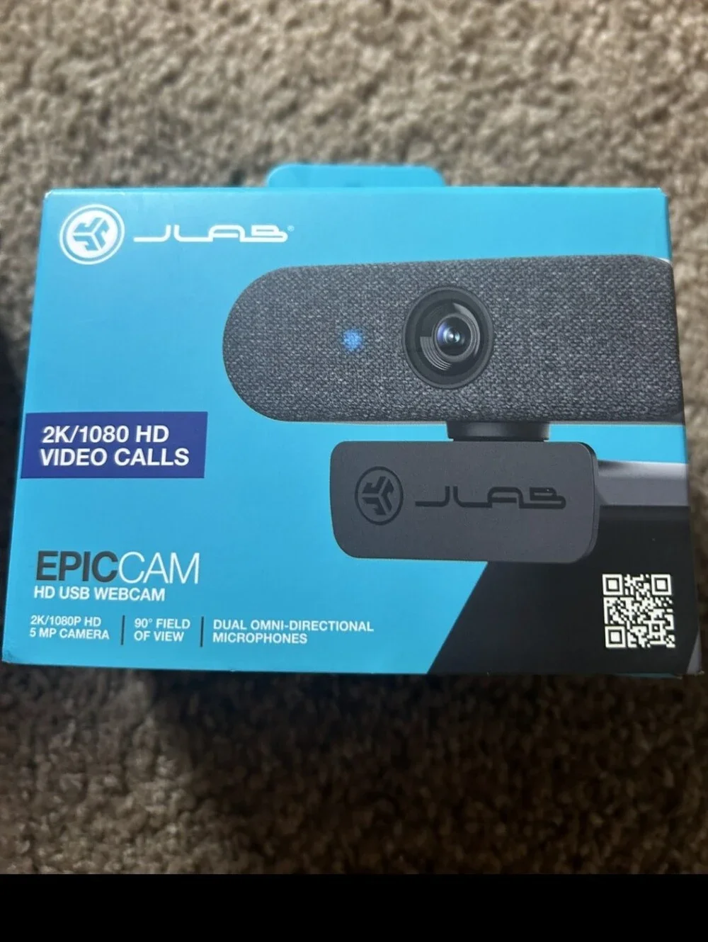 jLAB EPIC CAM USB Wireless Webcam, Black